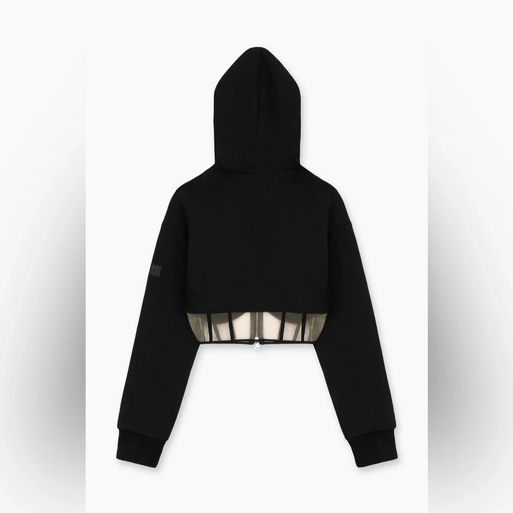 NWT RtA Nora zip-up Corset Hoodie Jacket Sz XSmall - Picture 2 of 16